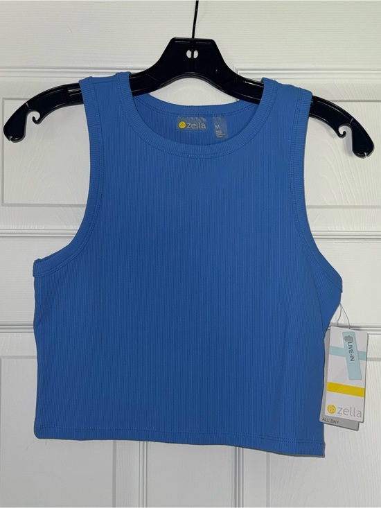 Zella Tops - NWT Zella Live In Bright Blue Cropped Tank